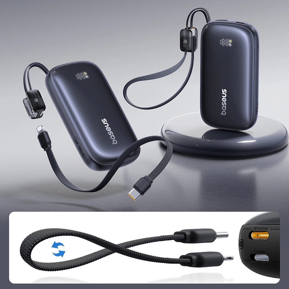 Externí baterie Baseus EnerFill FC21 Qpow 3 Ultra, 10000mAh, 45W, QC + PD, 1 x USB-A - 1 x USB-C, Černá E0027Q00