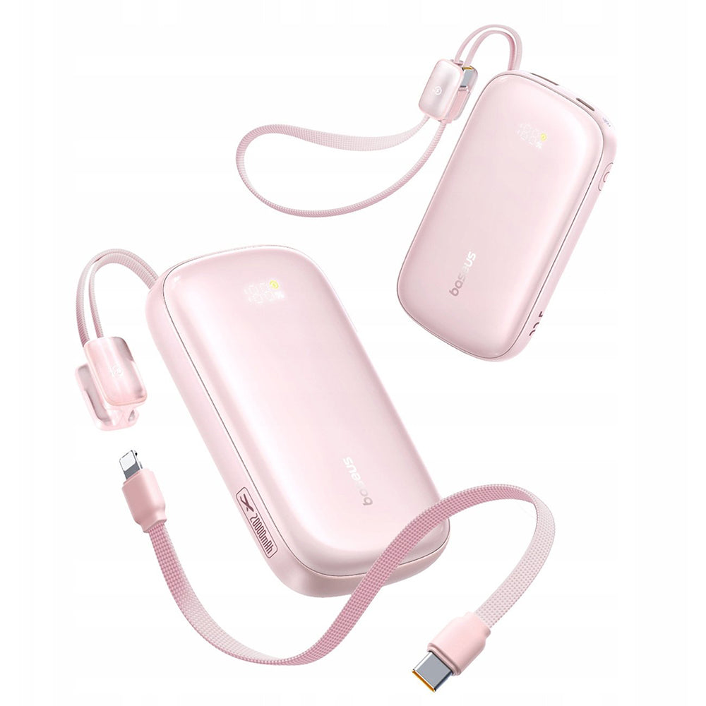 Externí baterie Baseus EnerFill FC21 Qpow 3 Ultra, 20000mAh, 22.5W, QC + PD, 1 x USB-A - 1 x USB-C, Růžová E0027M02