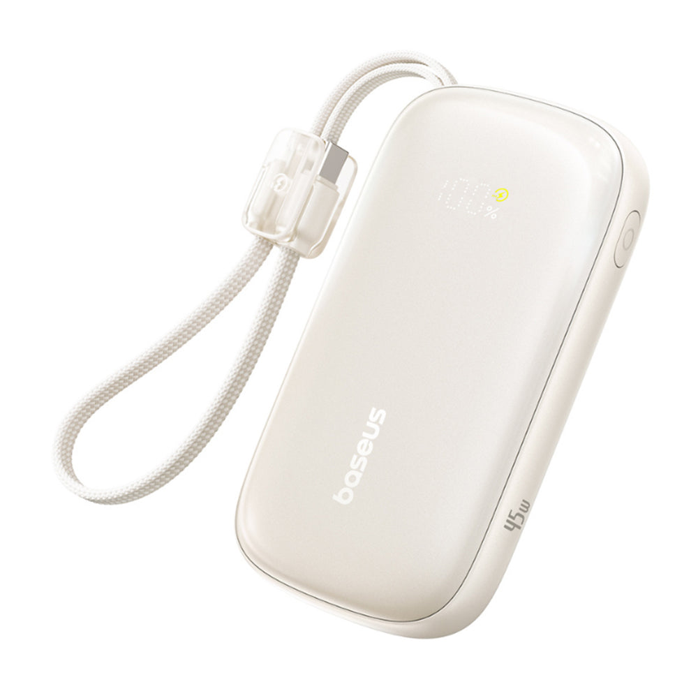 Externí baterie Baseus EnerFill FC21 Qpow 3 Ultra, 20000mAh, 45W, QC + PD, 1 x USB-A - 1 x USB-C, Béžová E0027P01