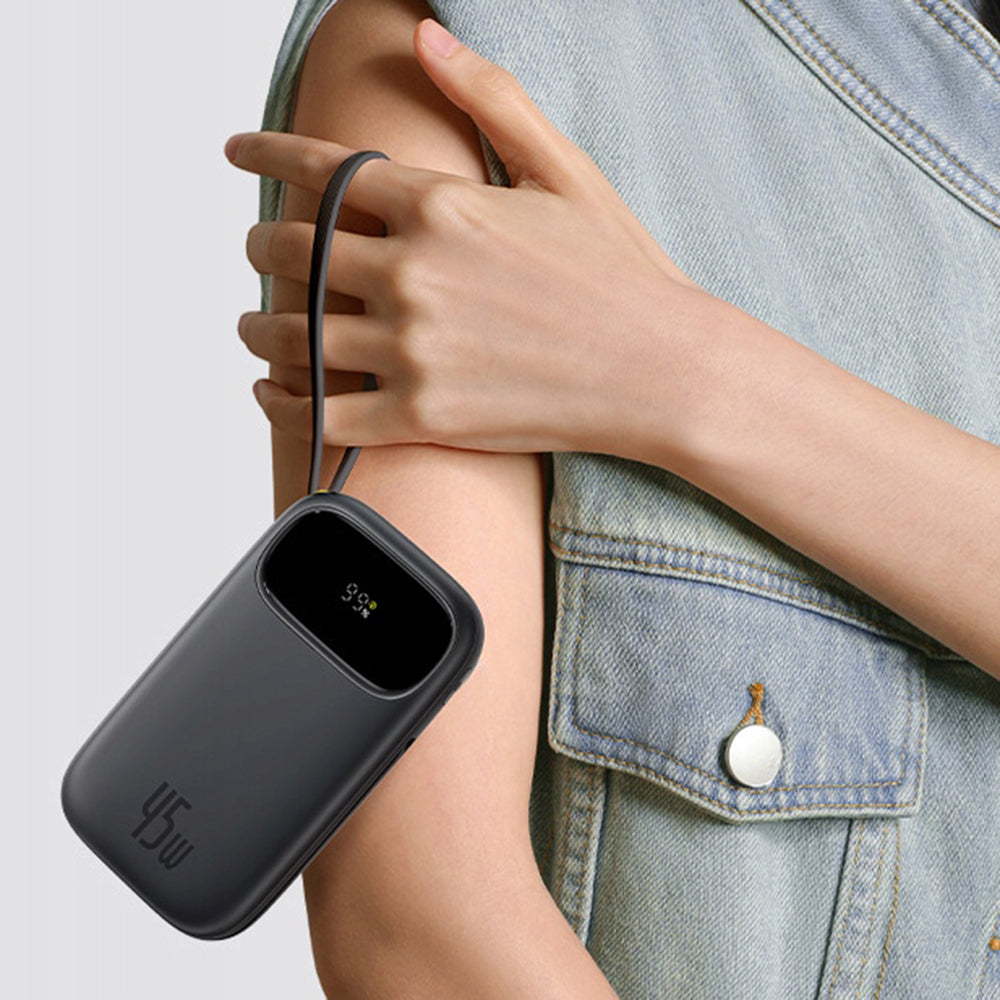 Externí baterie Baseus EnerFill FC31 Qpow 3, 10000mAh, 45W, QC + PD, 1 x Lightning - 1 x USB-A - 2 x USB-C, Bílá E0028C01