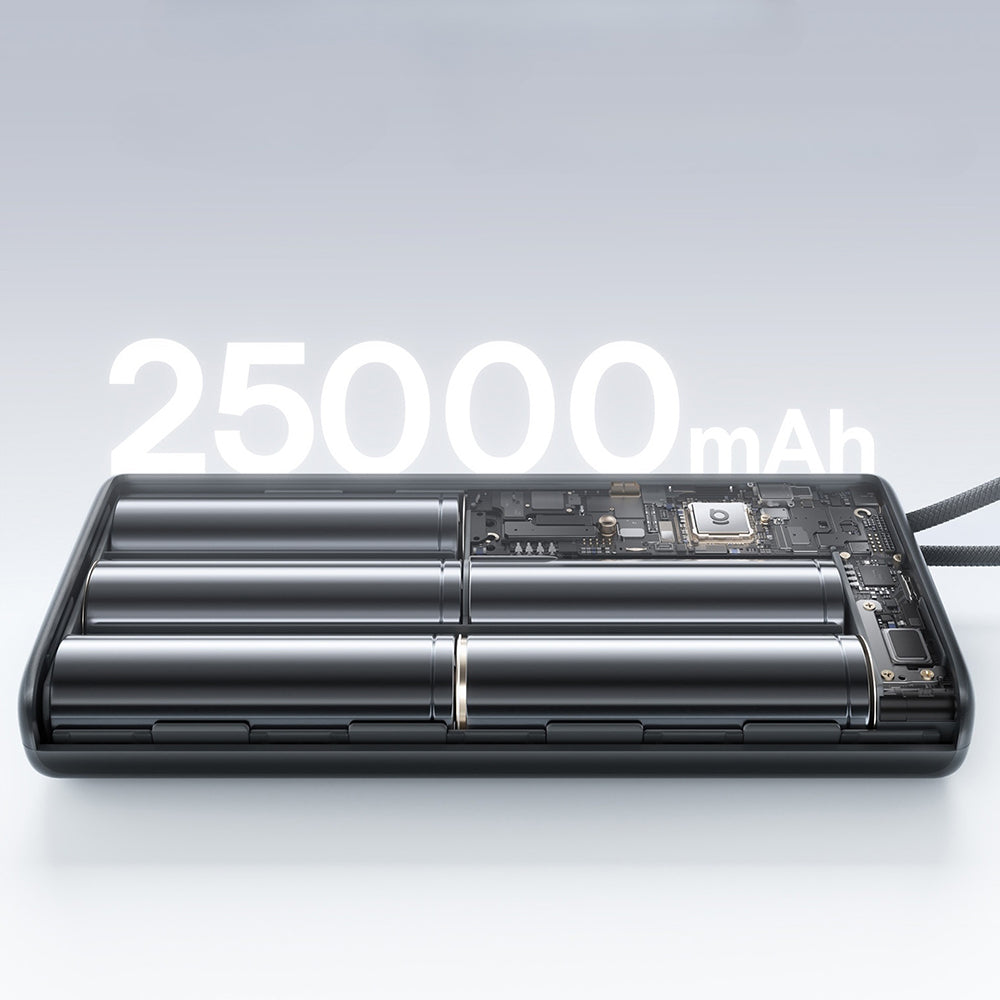 Externí baterie Baseus EnerFill FC41, 25000mAh, 145W, QC + PD, 1 x USB-A - 3 x USB-C, Černá E0028H03