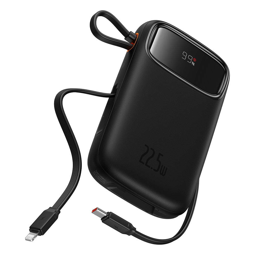 Externí baterie Baseus Qpow Pro+, 20000mAh, 22.5W, QC + PD, 1 x Lightning - 1 x USB-A - 2 x USB-C, Černá P10055002113-00