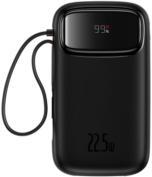 Externí baterie Baseus Qpow2, 10000mAh, 22.5W, QC + PD, 1 x Lightning - 1 x USB-A - 2 x USB-C, Černá P10055003113-00