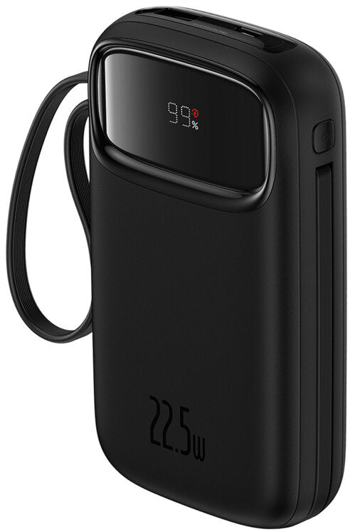 Externí baterie Baseus Qpow2, 10000mAh, 22.5W, QC + PD, 1 x Lightning - 1 x USB-A - 2 x USB-C, Černá P10055003113-00