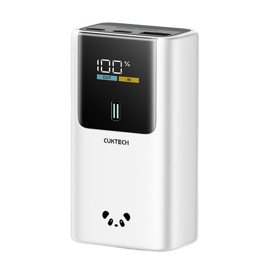 Externí baterie Cuktech PB1055, 10000mAh, 55W, QC + PD, 1 x USB-A - 2 x USB-C, Šedá CKPB1055GBTG