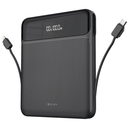 Forever TB-200 Externí baterie, 20000mAh, 100W, QC + PD, 1 x Lightning - 2 x USB-C - 2 x USB-A, černá