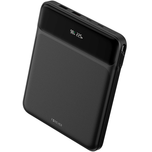 Forever TB-200 Externí baterie, 20000mAh, 100W, QC + PD, 1 x Lightning - 2 x USB-C - 2 x USB-A, černá