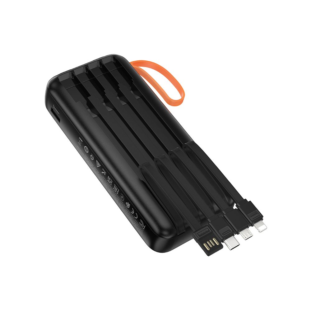 Externí baterie HOCO J151A, 20000mAh, 10W, 1 x Lightning - 1 x microUSB - 1 x USB-A - 1 x USB-C, černá