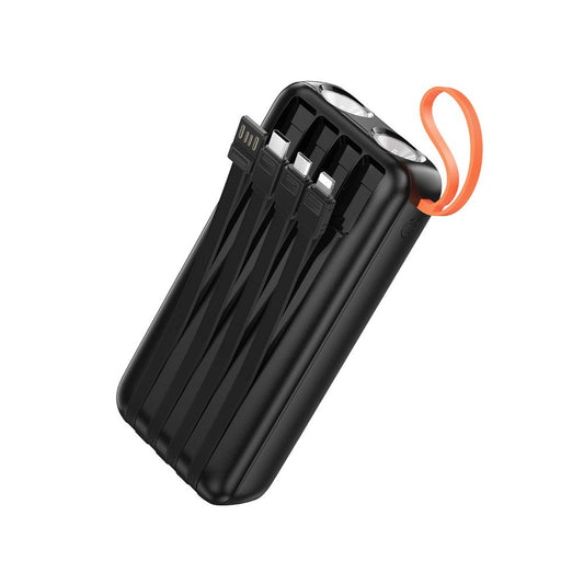 Externí baterie HOCO J151A, 20000mAh, 10W, 1 x Lightning - 1 x microUSB - 1 x USB-A - 1 x USB-C, černá