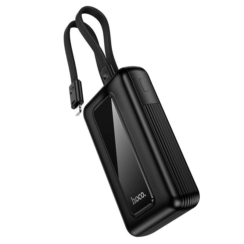 Externí baterie HOCO J162, 10000mAh, 22.5W, QC + PD, 1 x Lightning - 1 x USB-A - 2 x USB-C, Černá