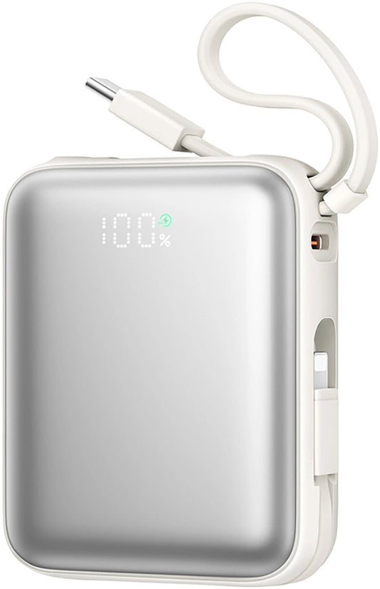 Externí baterie Joyroom JR-PBF27, 10000mAh, 22.5W, PD, 1 x Lightning - 2 x USB-C, Bílá