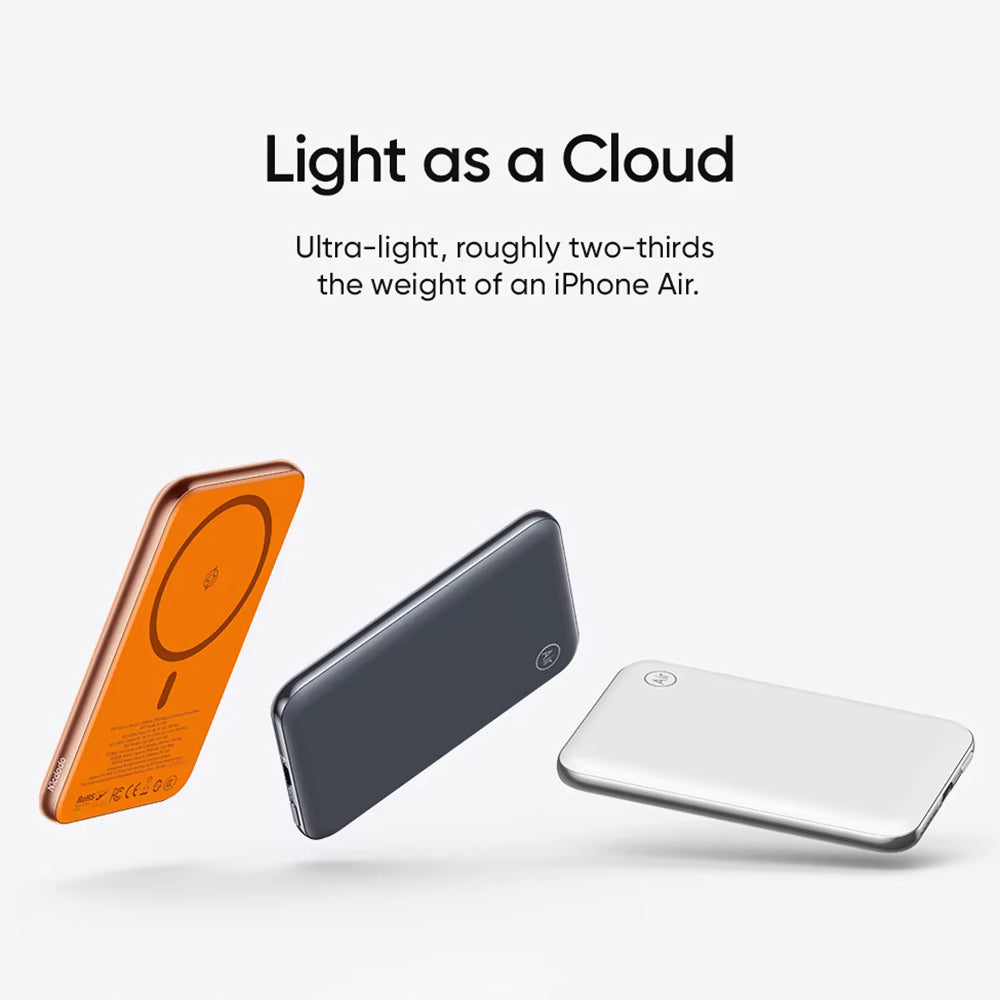Bezdrátová externí baterie McDodo MC-2931 Meta Air, 5000mAh, 20W, PD + FQI, 1 x QI - 1 x USB-C, černá