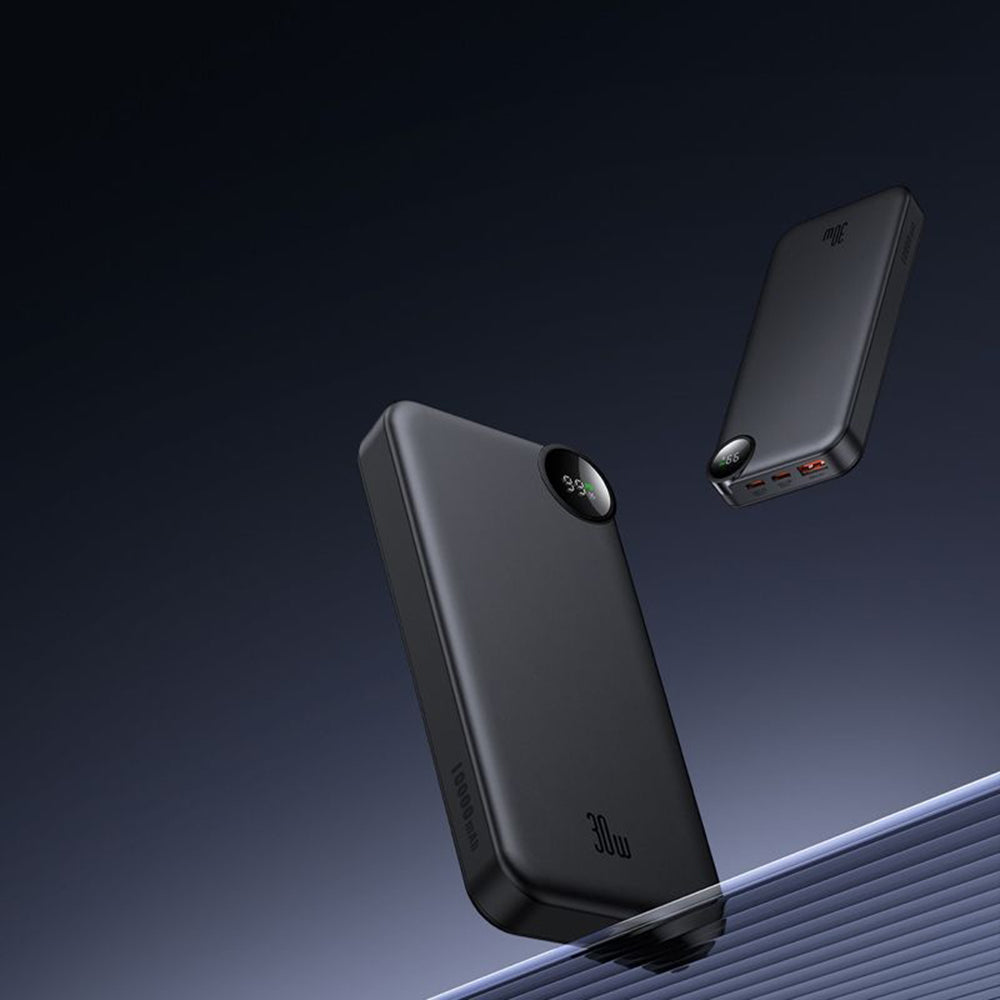 Externí baterie McDodo MC-3850 Display, 10000mAh, 30W, QC + PD, 1 x USB-A - 2 x USB-C, Černá
