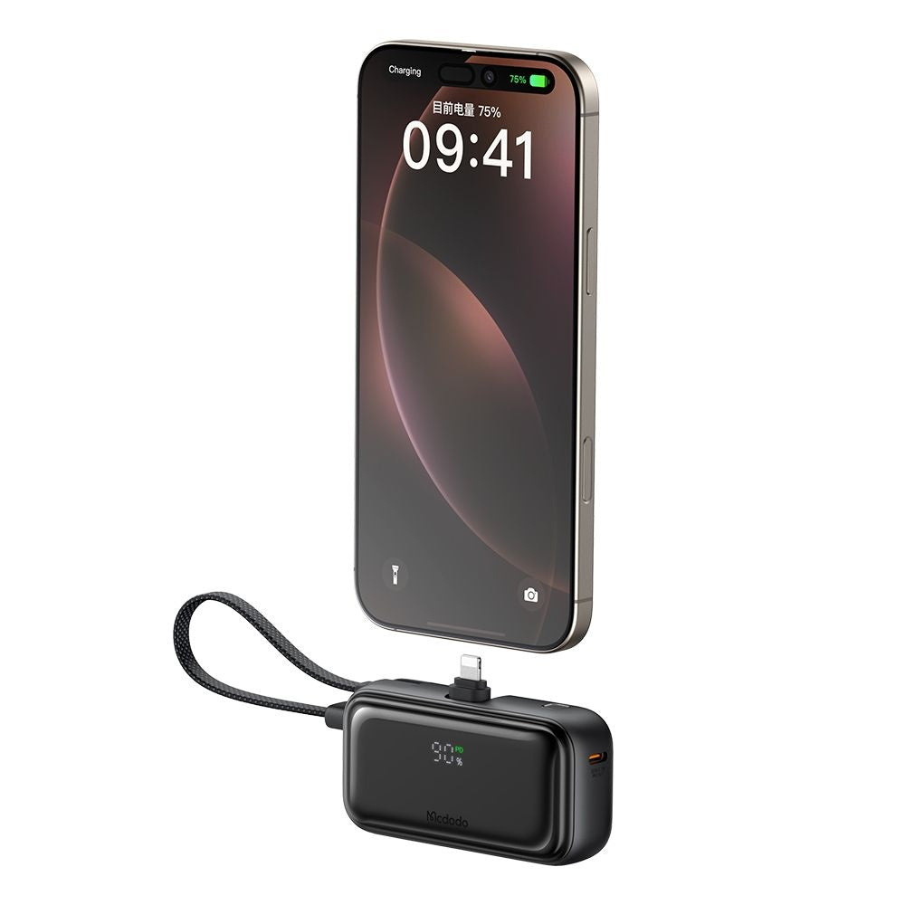 Externí baterie McDodo MC-7800 Freekit, 5000mAh, 22.5W, PD, 1 x Lightning - 2 x USB-C, černá