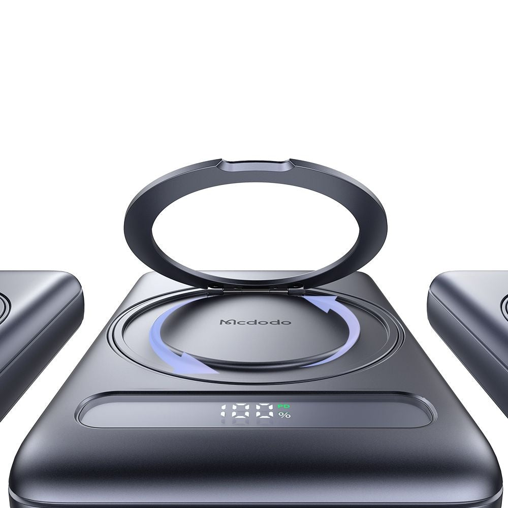 Bezdrátová externí baterie McDodo MC-8371 Meta, 10000mAh, 20W, PD + FQI, 1 x QI - 1 x USB-C, šedá