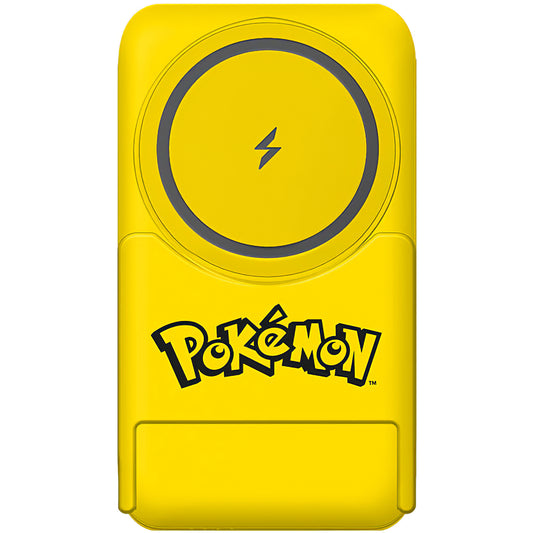 Bezdrátová externí baterie OTL Pokemon Pikatchu, 5000mAh, 20W, PD + FQI, 1 x QI - 1 x USB-C, žlutá PK1191