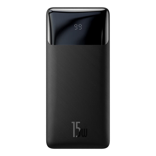 Externí baterie Baseus Bipow, 10000mAh, 15W, 1 x USB-C - 2 x USB-A, černá PPBD050001