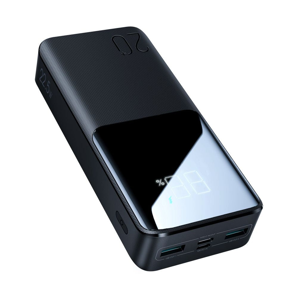 Externí baterie Joyroom, 20000mAh, 22.5W, QC + PD, 1 x USB-C - 2 x USB-A, Černá JR-QP192
