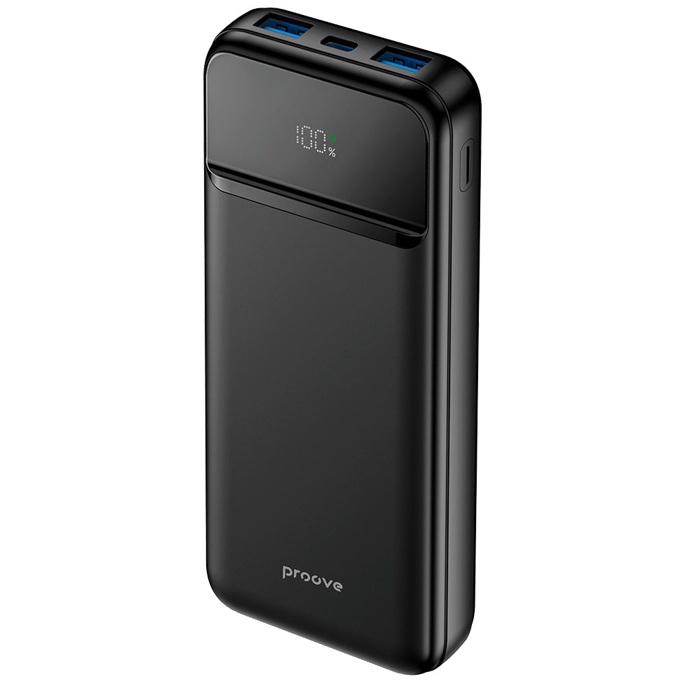 Externí baterie Proove Illuminator 2, 10000mAh, 22.5W, QC + PD, 2 x USB-A - 1 x USB-C, Černá PBIP10212201