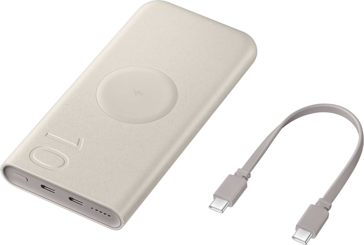 Bezdrátová externí baterie Samsung, 10000mAh, 25W, PD + FQI, 1 x QI - 2 x USB-C, Béžová EB-U2510XUEGEU