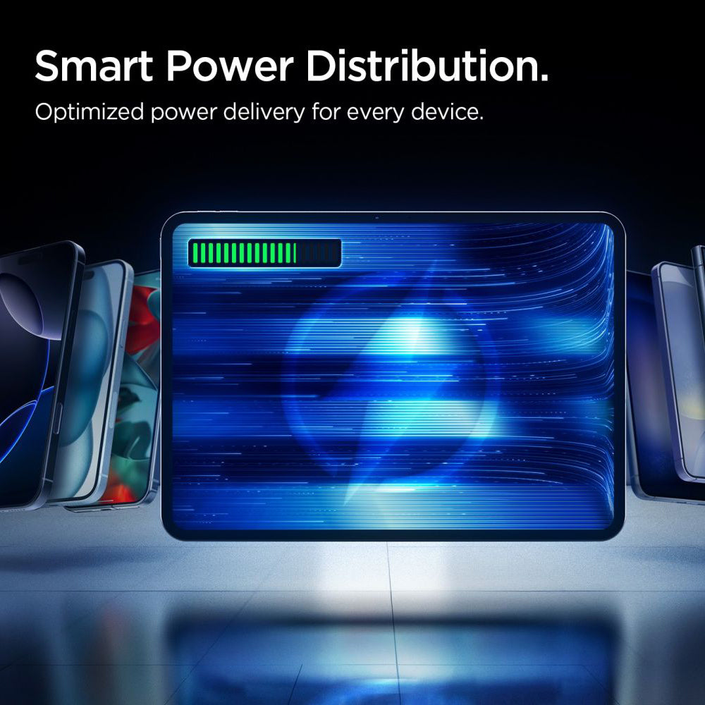 Externí baterie Spigen Essential, 10000mAh, 22.5W, QC + PD, 1 x USB-A - 2 x USB-C, Černá ABA09431