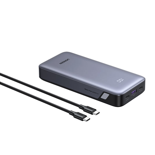 Externí baterie UGREEN Nexode PB532 (55989B), 20000mAh, 30W, QC + PD, 1 x USB-A - 2 x USB-C, Šedá