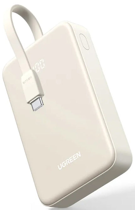 Externí baterie UGREEN PB521, 20000mAh, 30W, QC + PD, 1 x USB-A - 2 x USB-C, Bílá