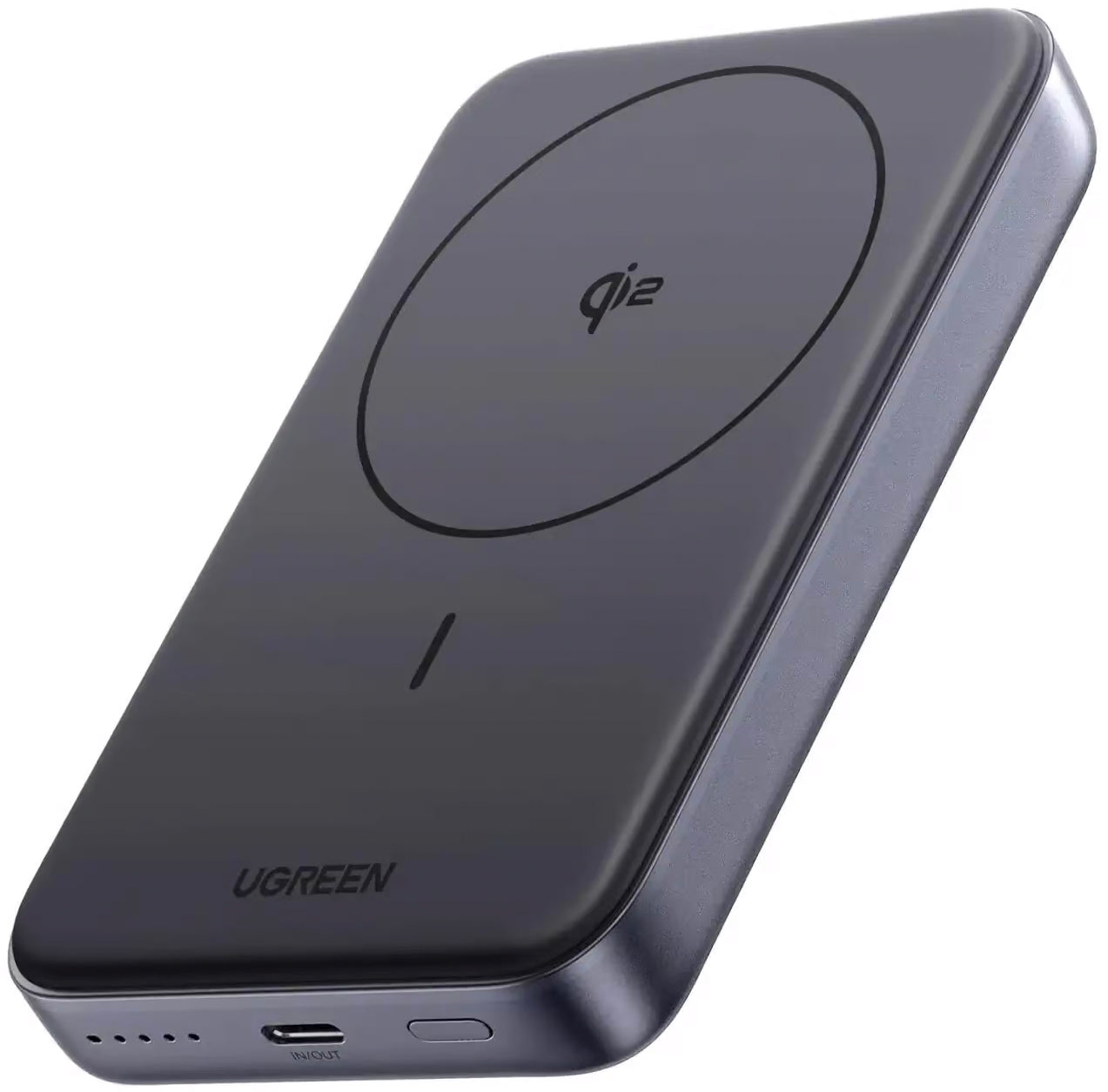 Externí baterie UGREEN PB761, 10000mAh, 30W, PD + FQI, 1 x QI - 1 x USB-C, Šedá