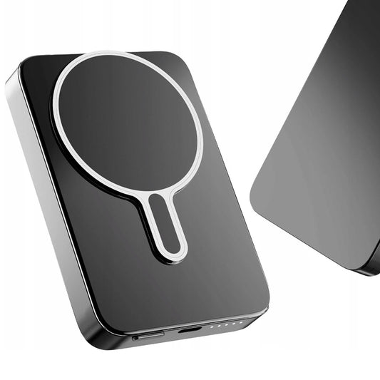 Bezdrátová externí baterie 3MK MagSnap Go, 10000mAh, 20W, PD + FQI, 1 x QI - 1 x USB-C, šedá