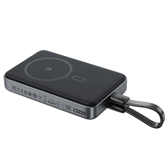 Bezdrátová externí baterie Acefast M10, 10000mAh, 30W, PD + FQI, 1 x QI - 2 x USB-C, Černá
