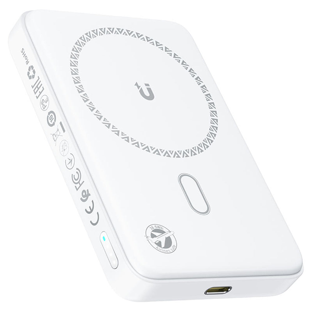 Bezdrátová externí baterie Acefast M26, 10000mAh, 20W, PD + FQI, 1 x QI - 1 x USB-C, Bílá