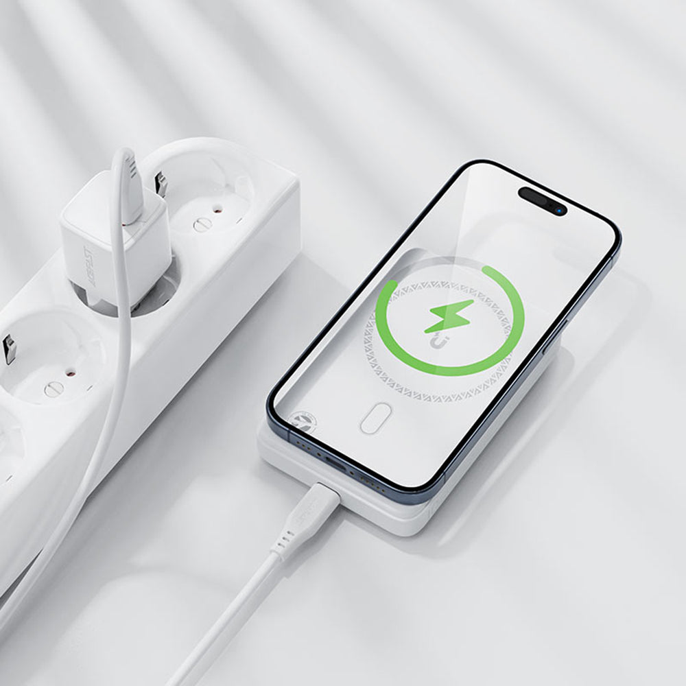 Bezdrátová externí baterie Acefast M26, 10000mAh, 20W, PD + FQI, 1 x QI - 1 x USB-C, Bílá