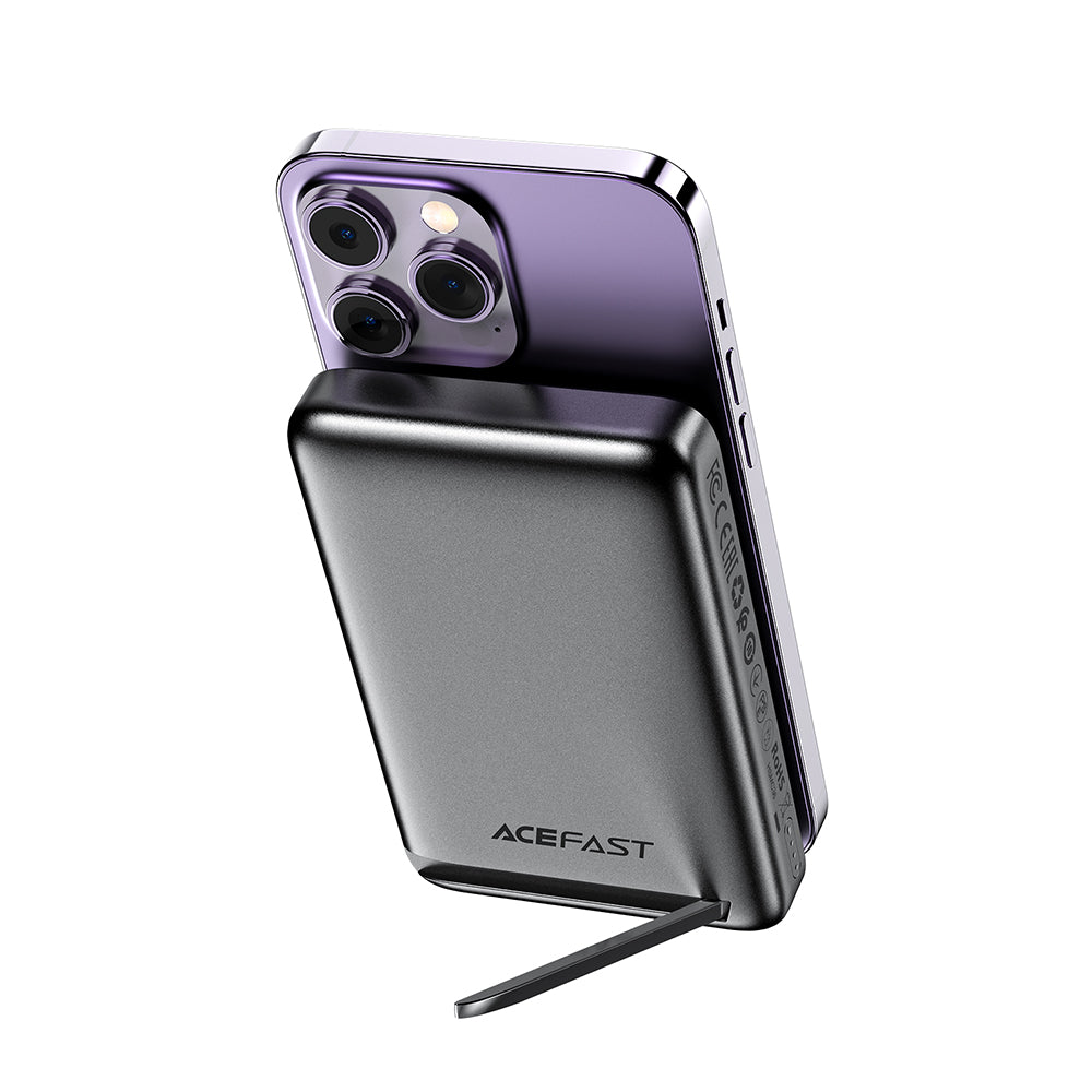 Bezdrátová externí baterie Acefast M6, 10000mAh, 20W, PD + FQI, 1 x QI - 1 x USB-C, černá