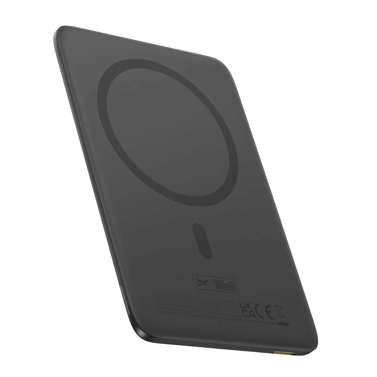 Bezdrátová externí baterie Baseus PicoGo AM41, 5000mAh, 20W, PD + FQI, 1 x QI - 1 x USB-C, Černá