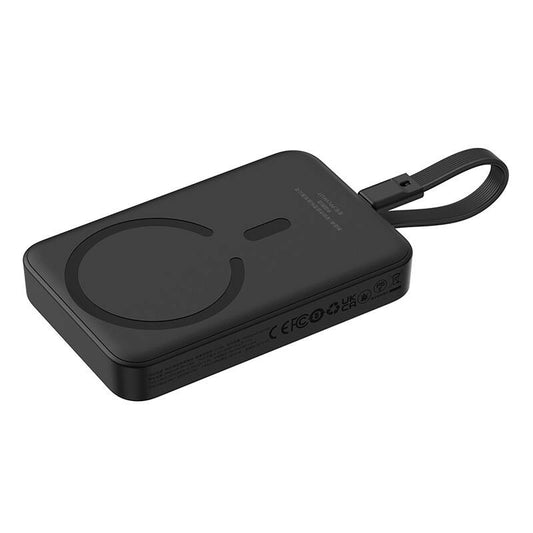 Externí bezdrátová baterie Baseus Magnetic Mini, 10000mAh, 30W, PD + FQI, 1 x QI - 2 x USB-C, černá P1002210B113-00