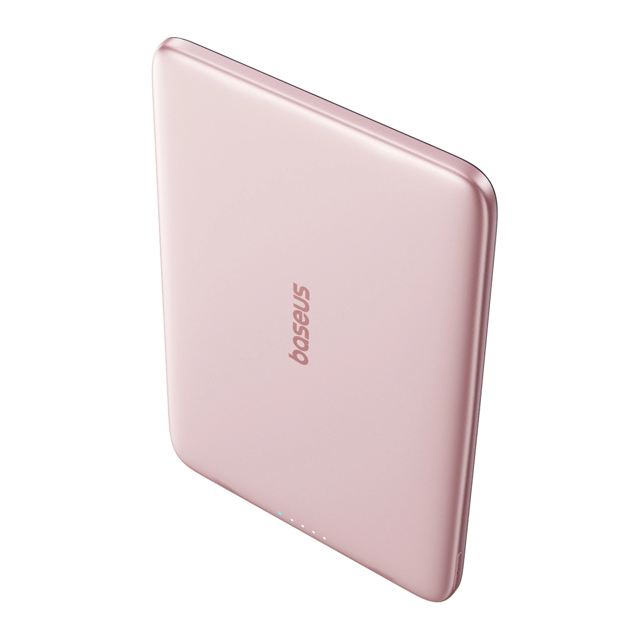 Externí bezdrátová baterie Baseus PicoGo AM41, 5000mAh, 20W, PD + FQI, 1 x QI - 1 x USB-C, Růžová