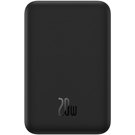 Externí bezdrátová baterie Baseus Magnetic Mini, 20000mAh, 20W, PD + FQI, 1 x QI - 1 x USB-C, Černá PPCX150001