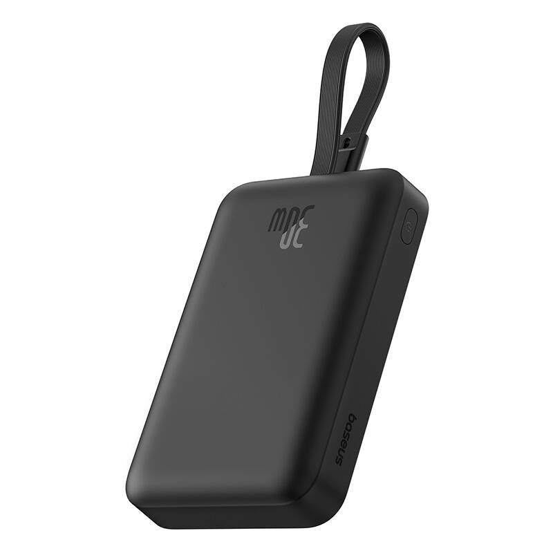 Externí bezdrátová baterie Baseus Magnetic Mini, 10000mAh, 30W, PD + FQI, 1 x QI - 2 x USB-C, Černá P1002210B113-00