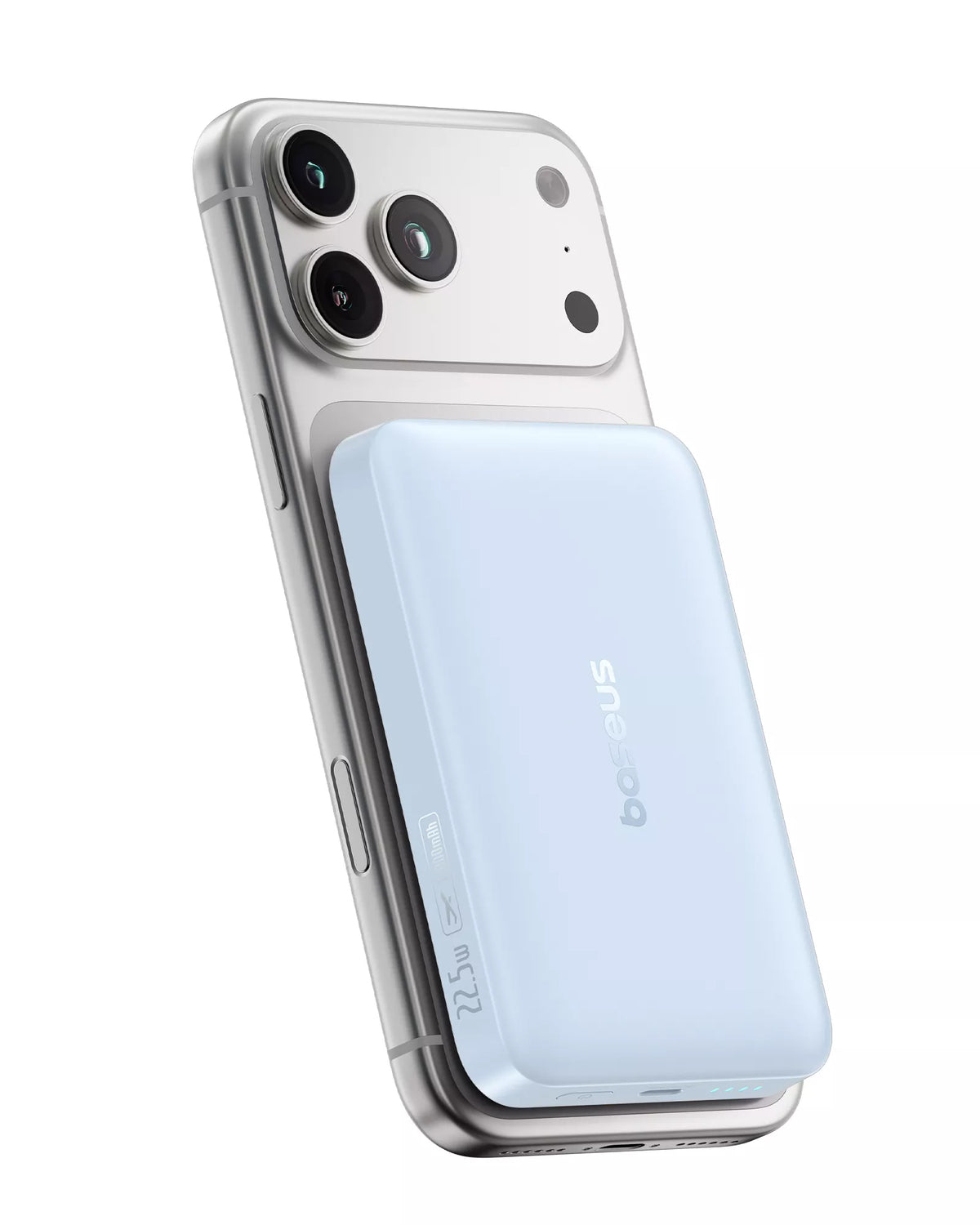 Bezdrátová externí baterie Baseus EnerFill FM11 Ultra-Mini, 10000mAh, 22,5W, PD + FQI, 1 x QI - 1 x USB-C, modrá P1008210E313-00