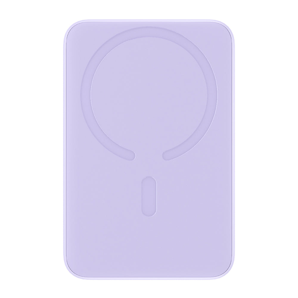 Externí bezdrátová baterie Baseus Magnetic Mini, 10000mAh, 20W, PD + FQI, 1 x QI - 1 x USB-C, Fialová PPCX110105