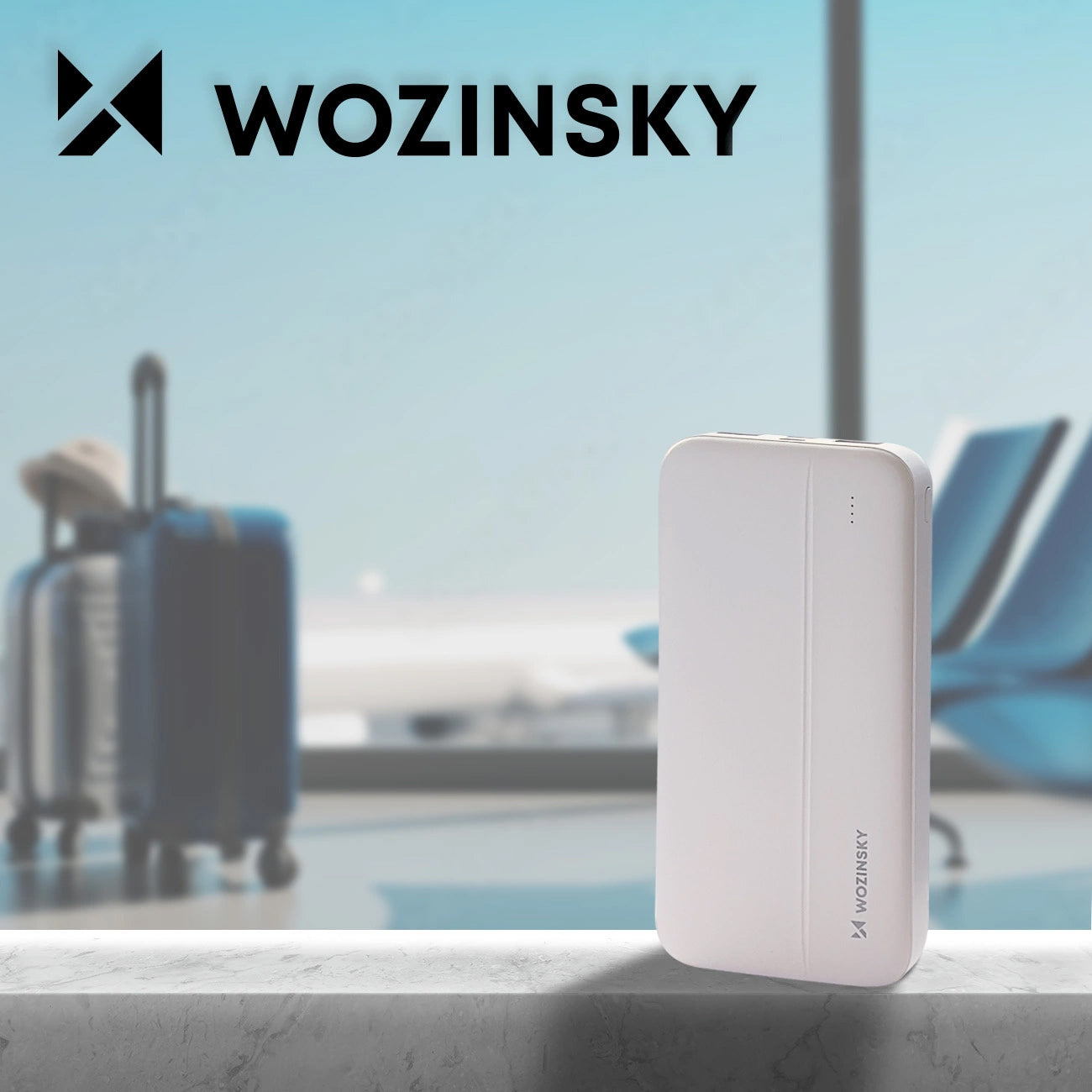 Externí baterie WZK WPBWE1, 10000mAh, 10W, 2 x USB-A, Bílá