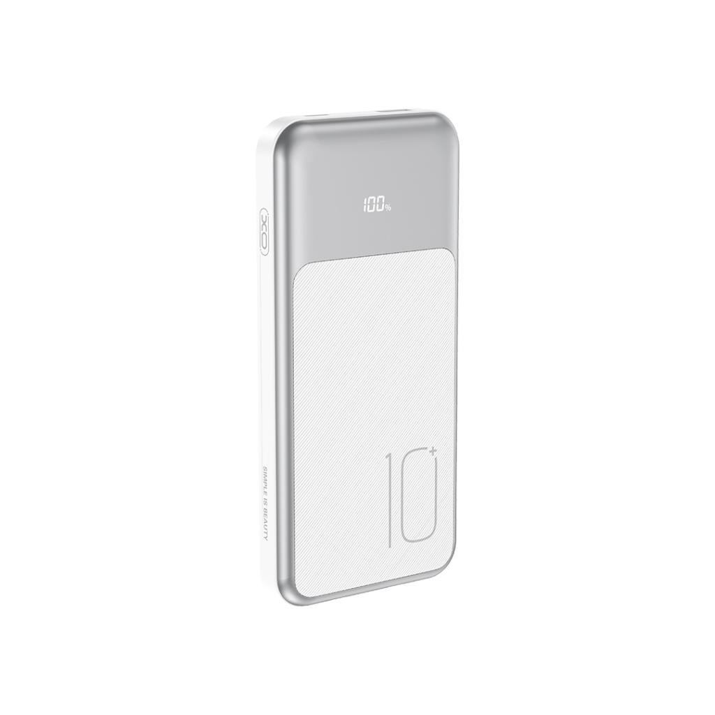 Externí baterie XO Design PR248, 10000mAh, 22.5W, QC + PD, 1 x Lightning - 1 x USB-A - 2 x USB-C, Bílá