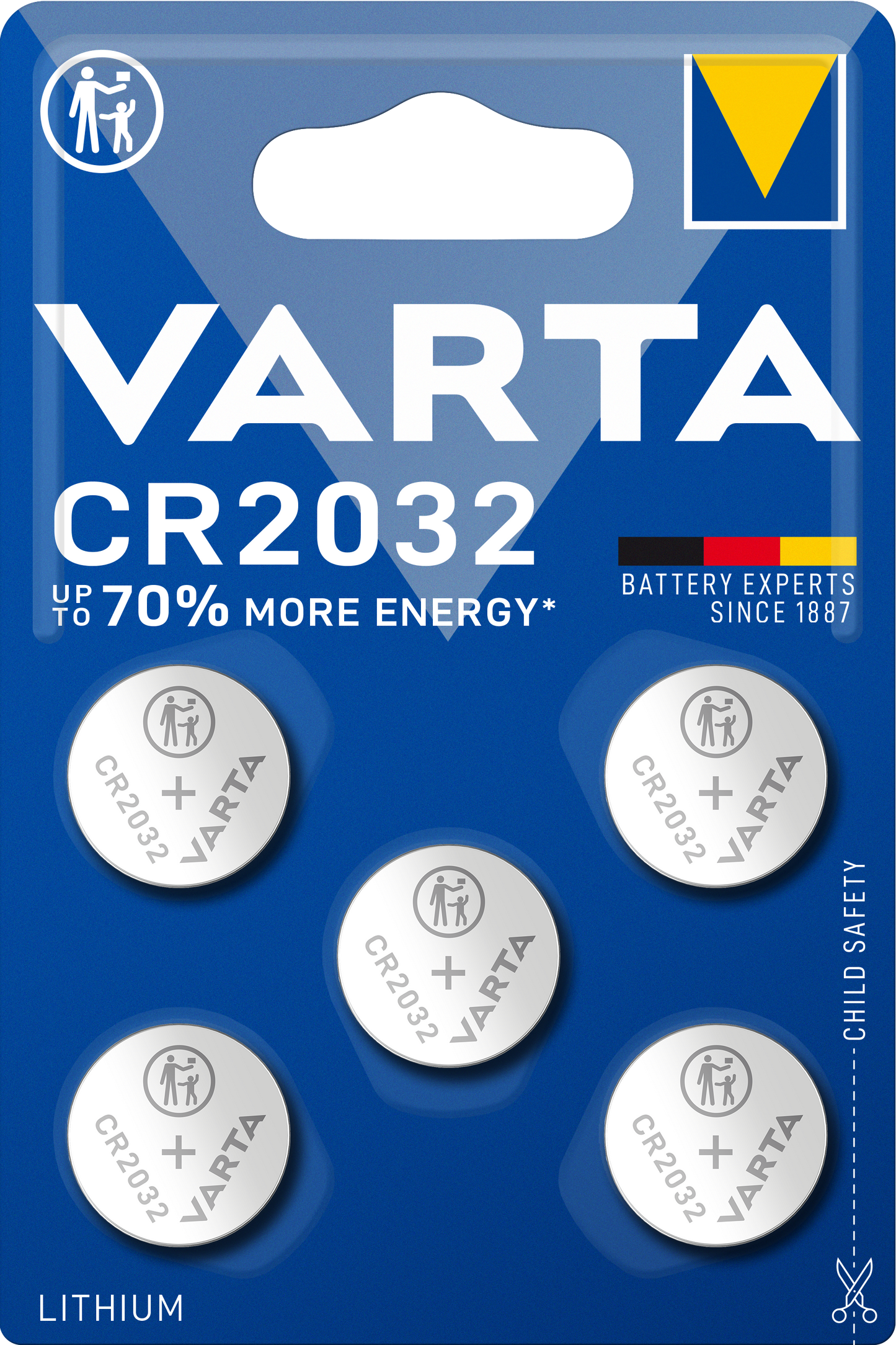 Baterie Varta, CR2032, sada 5 kusů