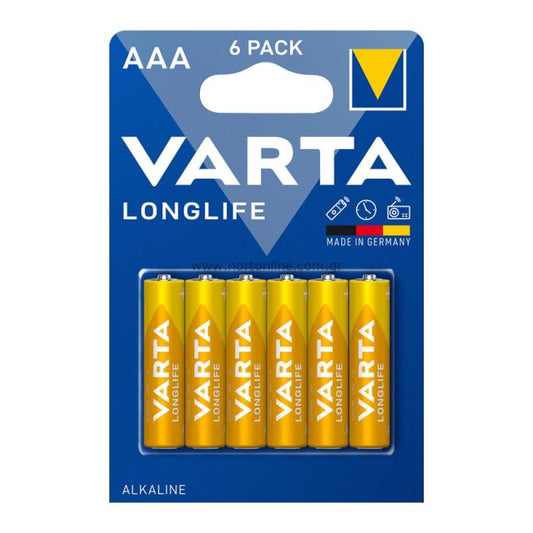 Baterie Varta Longlife 4103, AAA / LR3, sada 6 kusů