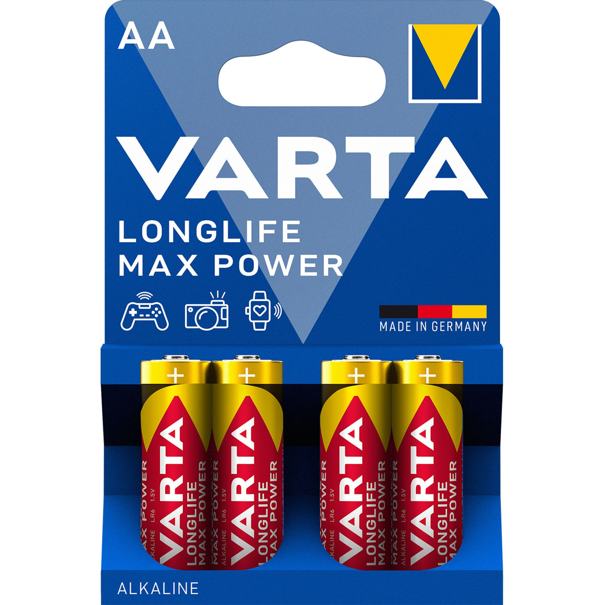 Baterie Varta Longlife Max Power 4706, AA / LR6, Sada 4 kusů
