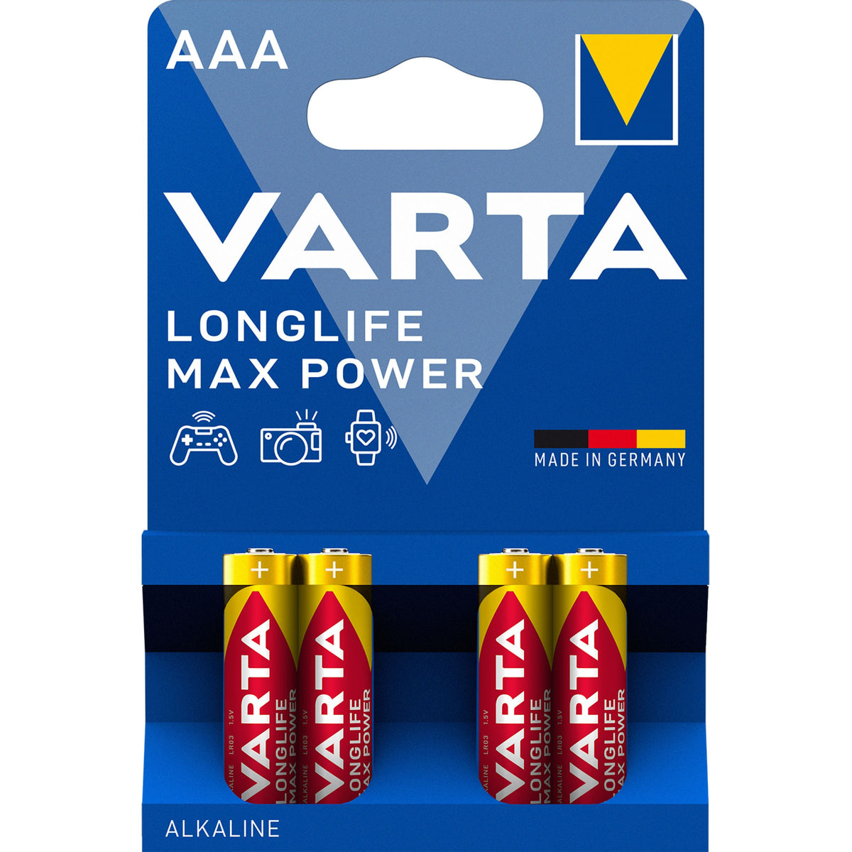 Baterie Varta Longlife Max Power 4703, AAA / LR3, Sada 4 kusů