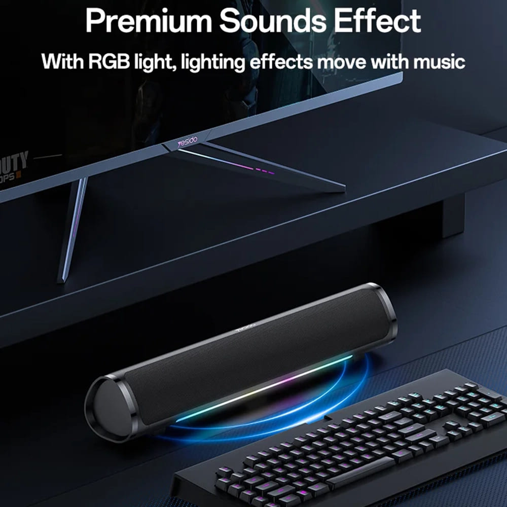 Bluetooth reproduktor Yesido YSW27, 10W, RGB, Černá