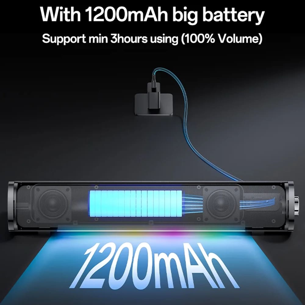 Bluetooth reproduktor Yesido YSW27, 10W, RGB, Černá