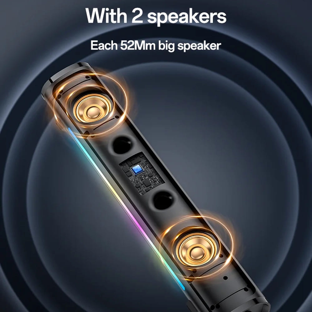 Bluetooth reproduktor Yesido YSW27, 10W, RGB, Černá