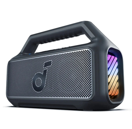 Přenosný reproduktor Bluetooth Anker SoundCore Boom 2, 80 W, RGB, vodotěsný, černý A3138011